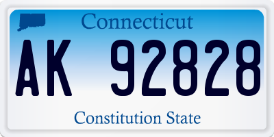 CT license plate AK92828