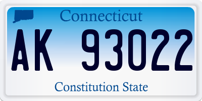 CT license plate AK93022