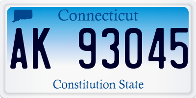 CT license plate AK93045