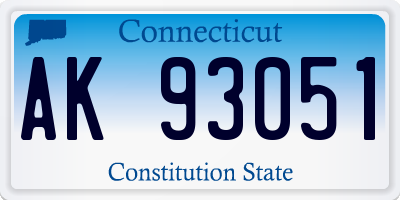 CT license plate AK93051