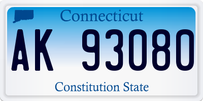 CT license plate AK93080