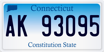 CT license plate AK93095