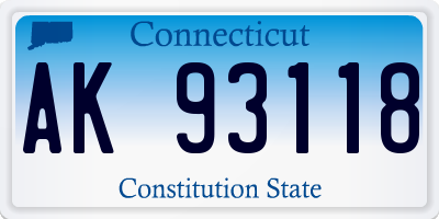 CT license plate AK93118