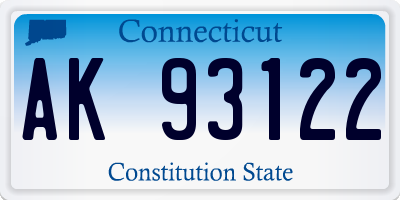 CT license plate AK93122