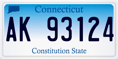 CT license plate AK93124