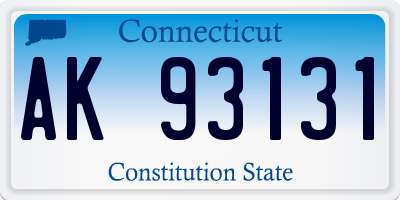 CT license plate AK93131