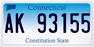 CT license plate AK93155