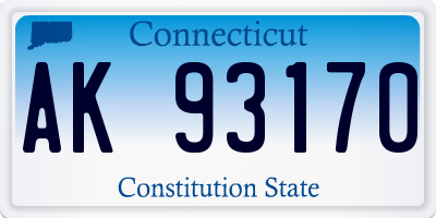 CT license plate AK93170