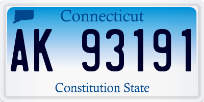 CT license plate AK93191