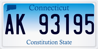 CT license plate AK93195