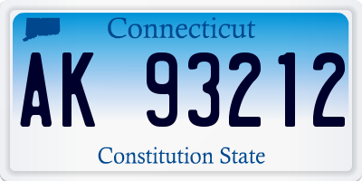CT license plate AK93212