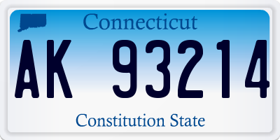 CT license plate AK93214