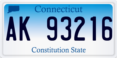 CT license plate AK93216