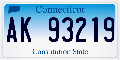 CT license plate AK93219