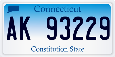 CT license plate AK93229