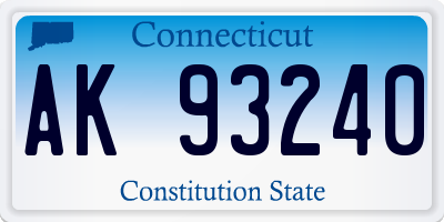 CT license plate AK93240