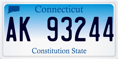 CT license plate AK93244