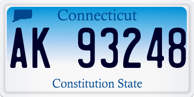 CT license plate AK93248