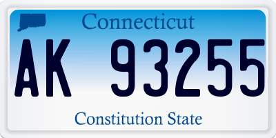 CT license plate AK93255