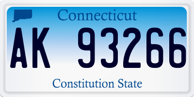 CT license plate AK93266