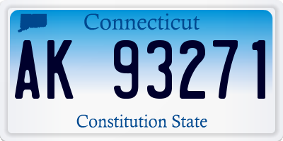 CT license plate AK93271
