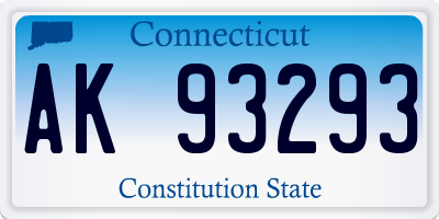 CT license plate AK93293