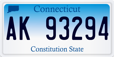 CT license plate AK93294