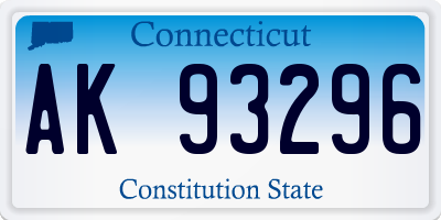 CT license plate AK93296