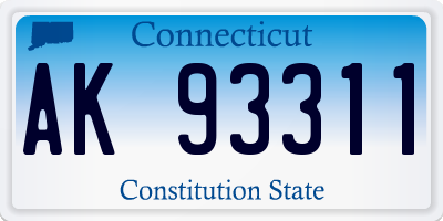 CT license plate AK93311
