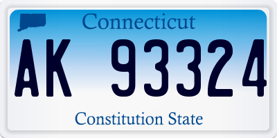 CT license plate AK93324
