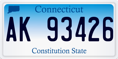 CT license plate AK93426