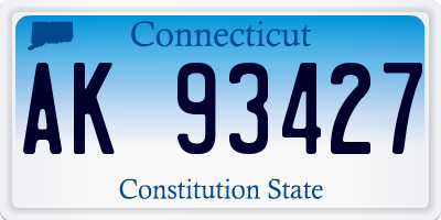 CT license plate AK93427