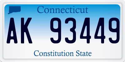 CT license plate AK93449