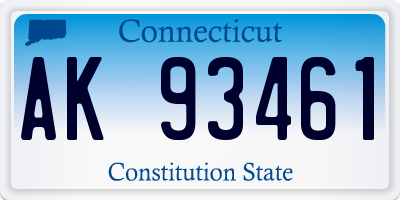 CT license plate AK93461