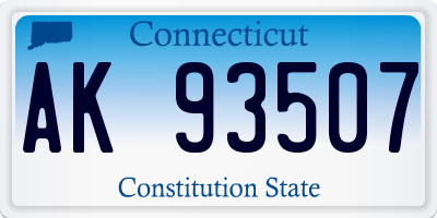 CT license plate AK93507