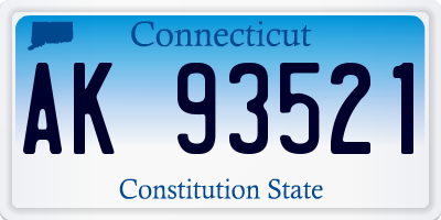 CT license plate AK93521