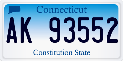 CT license plate AK93552