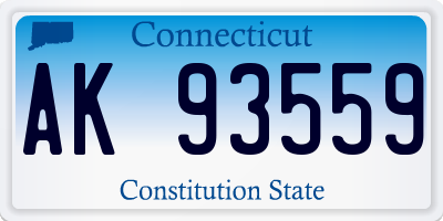 CT license plate AK93559
