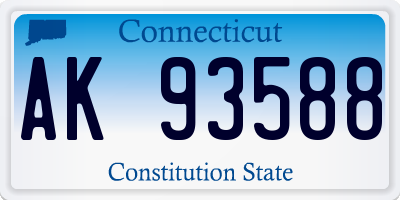 CT license plate AK93588