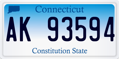 CT license plate AK93594