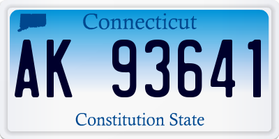 CT license plate AK93641