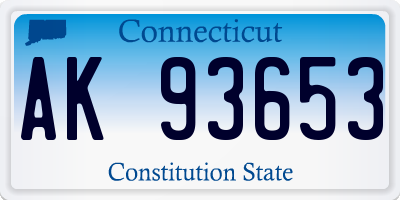 CT license plate AK93653