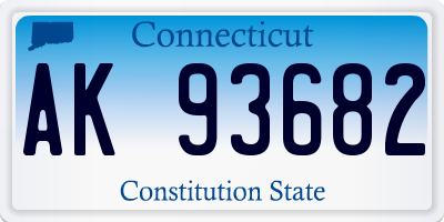 CT license plate AK93682