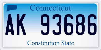 CT license plate AK93686
