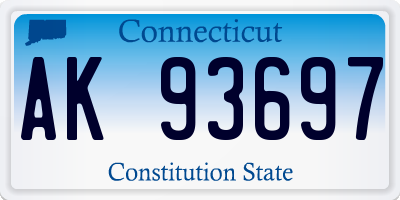 CT license plate AK93697