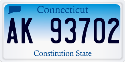CT license plate AK93702