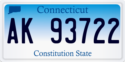 CT license plate AK93722