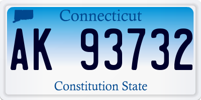 CT license plate AK93732