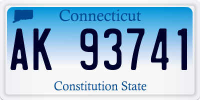 CT license plate AK93741