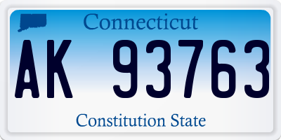 CT license plate AK93763